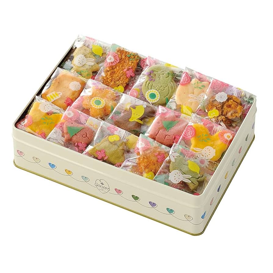 Amazon.co.jp: 麻布十番 あげもち屋 irodoriCocoro 小缶 30個
